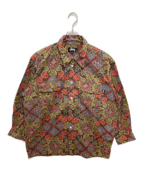 stussy（ステューシー）stussy (ステューシー) Open Collar Shirt マルチカラー サイズ:Lの古着・服飾アイテム