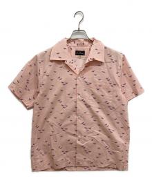 Dry Bones（ドライボーンズ）の古着「S/S Print Open Shirt "FLYING BAT"」｜ピンク