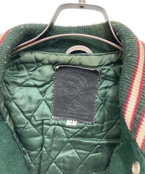 Golden Bear（ゴールデンベア）Golden Bear (ゴールデンベア) 80～90'sレザー切替スタジャン グリーン サイズ:XLの古着・服飾アイテム