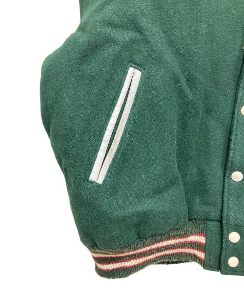 Golden Bear（ゴールデンベア）Golden Bear (ゴールデンベア) 80～90'sレザー切替スタジャン グリーン サイズ:XLの古着・服飾アイテム