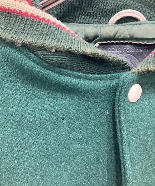 Golden Bear（ゴールデンベア）Golden Bear (ゴールデンベア) 80～90'sレザー切替スタジャン グリーン サイズ:XLの古着・服飾アイテム