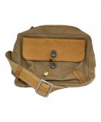 PAUL SMITHポールスミス）の古着「キャンバス×レザーショルダーバッグ」｜ベージュ