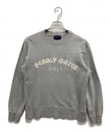 PEARLY GATES（パーリーゲイツ）の古着「90'sパッチロゴスウェット」｜グレー