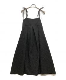 Gypsohila（ジプソフィア）の古着「Jacquard Cami OnePiece」｜ブラック
