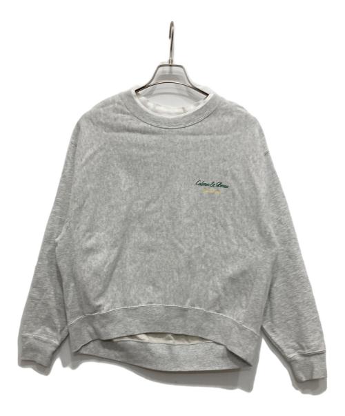 SLOBE IENA（スローブ イエナ）SLOBE IENA (スローブ イエナ) 刺しゅうロゴレイヤードデザインスウェット グレー サイズ:-の古着・服飾アイテム
