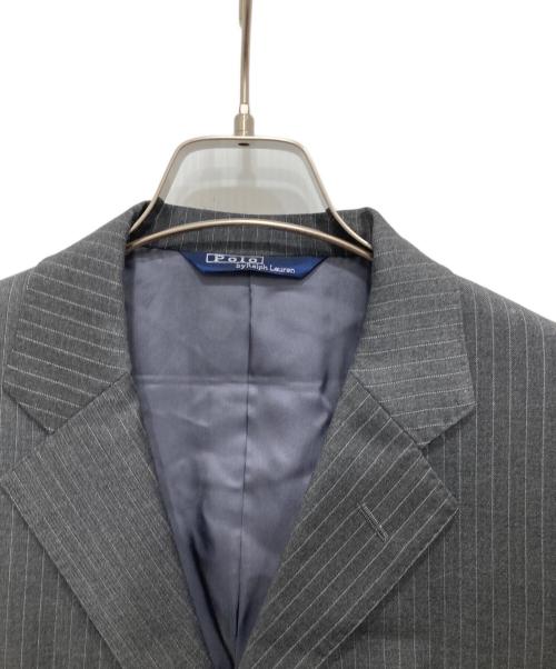 POLO RALPH LAUREN（ポロ・ラルフローレン）POLO RALPH LAUREN (ポロ・ラルフローレン) ウールストライプセットアップスーツ グレー サイズ:A5の古着・服飾アイテム