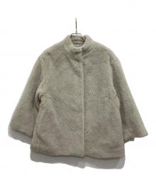 UNITED ARROWS TOKYO（ユナイテッドアローズトウキョウ）の古着「フェイクファー ミドル コート」｜アイボリー