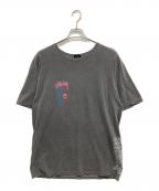 stussyステューシー）の古着「プリントTシャツ」｜グレー