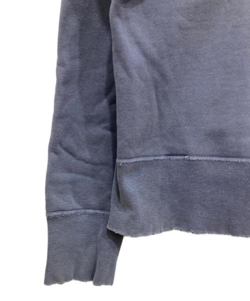 STUDIO D'ARTISAN（ステュディオダルチザン）STUDIO D'ARTISAN (ステュディオダルチザン) 両Vガゼットダメージスウェット ブルー サイズ:Lの古着・服飾アイテム