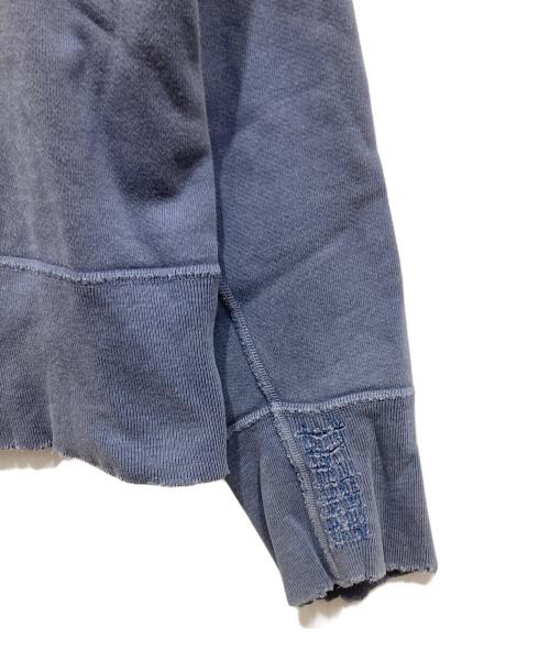 STUDIO D'ARTISAN（ステュディオダルチザン）STUDIO D'ARTISAN (ステュディオダルチザン) 両Vガゼットダメージスウェット ブルー サイズ:Lの古着・服飾アイテム