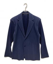 HOMME PLISSE ISSEY MIYAKE（オム プリッセ イッセイ ミヤケ）の古着「TAILORED PLEATS プリーツ テーラードジャケット」｜ブルー