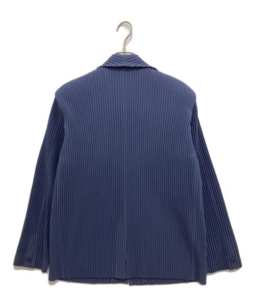 HOMME PLISSE ISSEY MIYAKE（オム プリッセ イッセイ ミヤケ）HOMME PLISSE ISSEY MIYAKE (オム プリッセ イッセイ ミヤケ) TAILORED PLEATS プリーツ テーラードジャケット ブルー サイズ:2の古着・服飾アイテム