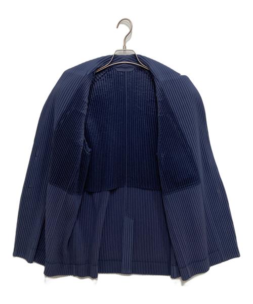 HOMME PLISSE ISSEY MIYAKE（オム プリッセ イッセイ ミヤケ）HOMME PLISSE ISSEY MIYAKE (オム プリッセ イッセイ ミヤケ) TAILORED PLEATS プリーツ テーラードジャケット ブルー サイズ:2の古着・服飾アイテム