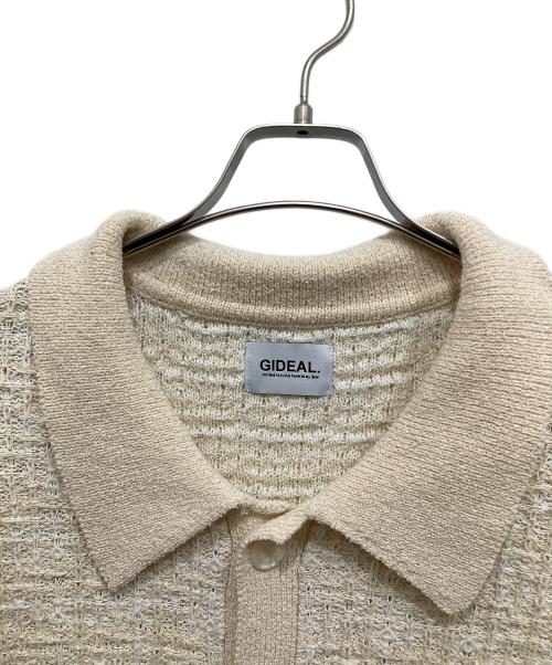 GIDEAL（ジディール）GIDEAL (ジディール) clash lamé tweed knit cardigan アイボリー サイズ:3の古着・服飾アイテム