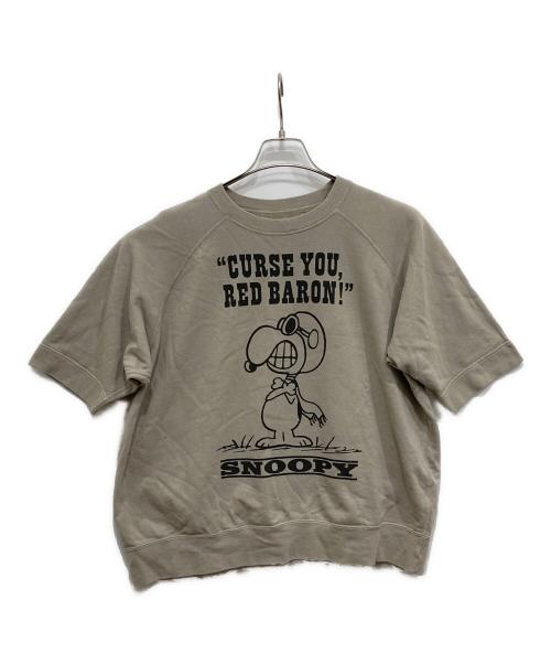 TOYS MCCOY（トイズマッコイ）TOYS MCCOY (トイズマッコイ) PEANUTS (ピーナッツ) 半袖スウェット ベージュ サイズ:42の古着・服飾アイテム