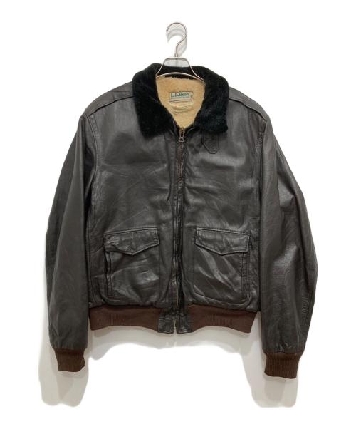 L.L.Bean（エルエルビーン）L.L.Bean (エルエルビーン) G-1 レザーフライトジャケット ブラウン サイズ:46の古着・服飾アイテム