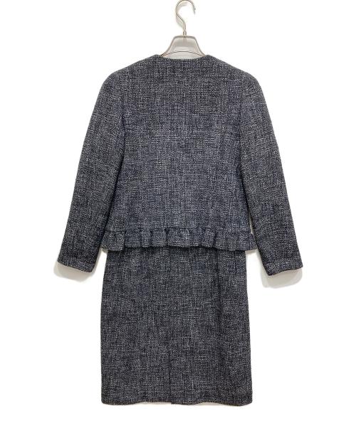 Rene（ルネ）Rene (ルネ) ツイードジャケット＆ワンピースセット ホワイト×ネイビー サイズ:38の古着・服飾アイテム
