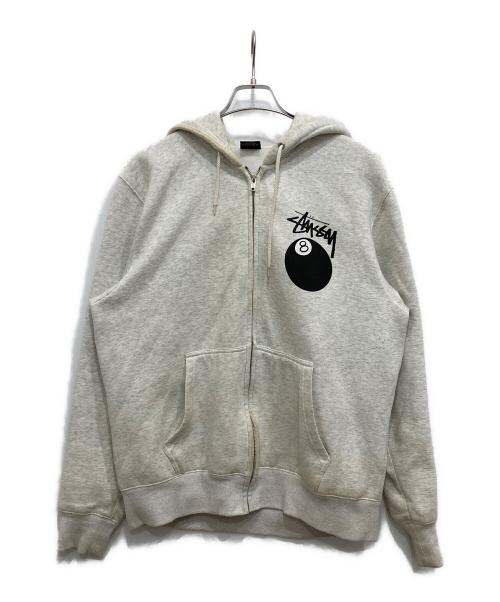 stussy（ステューシー）stussy (ステューシー) 8ボール ジップパーカー グレー サイズ:XLの古着・服飾アイテム