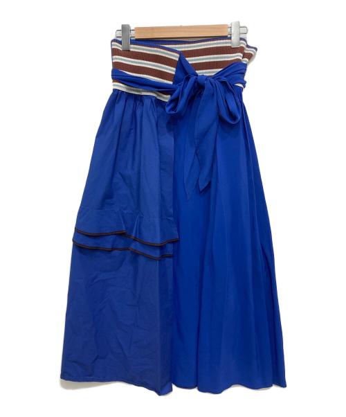 MARNI（マルニ）MARNI (マルニ) 巻きスカート ブルー サイズ:38の古着・服飾アイテム