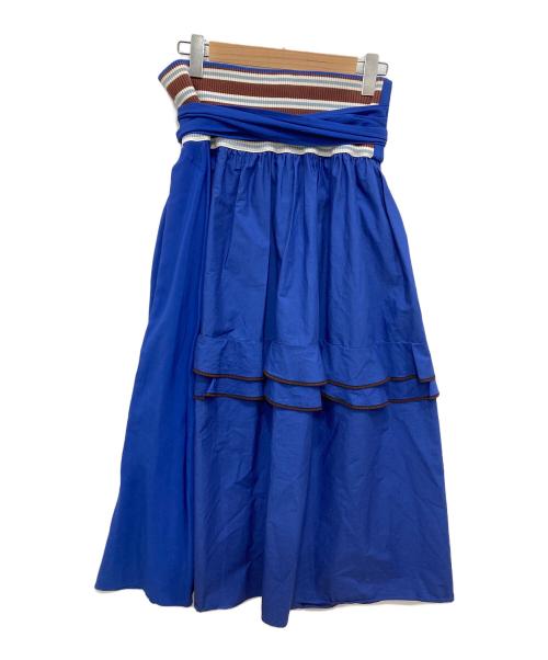 MARNI（マルニ）MARNI (マルニ) 巻きスカート ブルー サイズ:38の古着・服飾アイテム