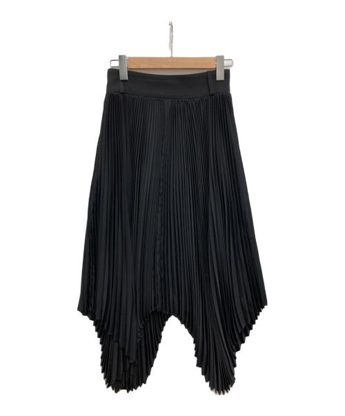 HYKE（ハイク）HYKE (ハイク) 変形プリーツスカート ブラック サイズ:1の古着・服飾アイテム