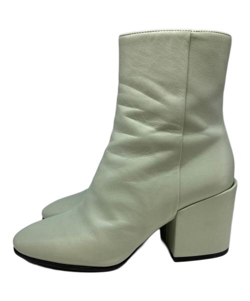 DRIES VAN NOTEN（ドリスヴァンノッテン）DRIES VAN NOTEN (ドリスヴァンノッテン) レザーブーツ 黄緑 サイズ:36の古着・服飾アイテム