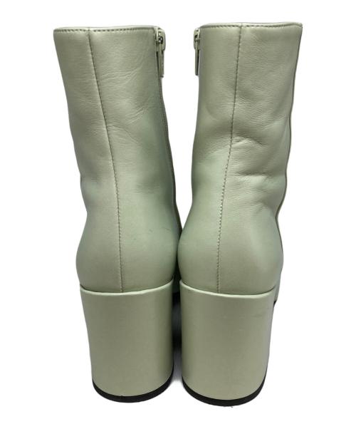 DRIES VAN NOTEN（ドリスヴァンノッテン）DRIES VAN NOTEN (ドリスヴァンノッテン) レザーブーツ 黄緑 サイズ:36の古着・服飾アイテム