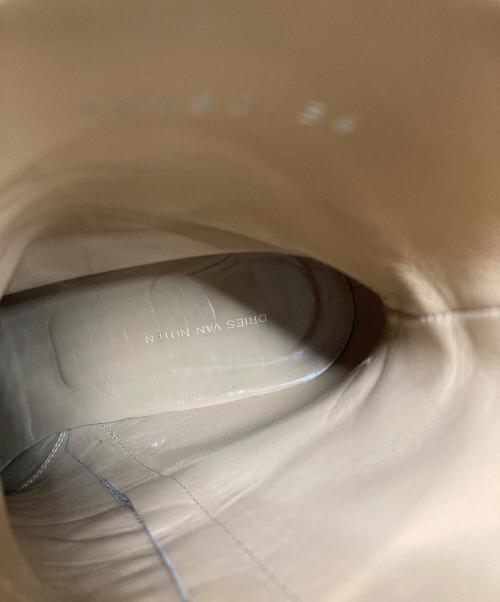 DRIES VAN NOTEN（ドリスヴァンノッテン）DRIES VAN NOTEN (ドリスヴァンノッテン) レザーブーツ 黄緑 サイズ:36の古着・服飾アイテム