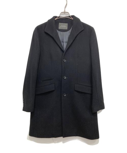nano・universe（ナノ・ユニバース）nano・universe (ナノ・ユニバース) メルトンコート ブラック サイズ:Lの古着・服飾アイテム