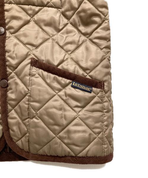LAVENHAM（ラベンハム）LAVENHAM (ラベンハム) キルティングジャケット ベージュ×ブラウン サイズ:36の古着・服飾アイテム
