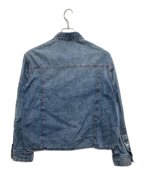 JUSGLITTY（ジャスグリッティー）JUSGLITTY (ジャスグリッティー) クロップドデニムシャツ スカイブルー サイズ:2の古着・服飾アイテム