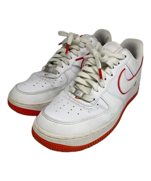 NIKE（ナイキ）NIKE (ナイキ) AIR FORCE 1 '07 ホワイト×オレンジ サイズ:26の古着・服飾アイテム