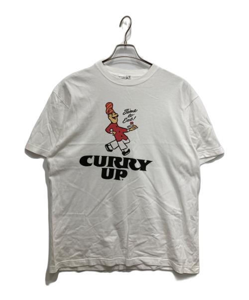 Curry Up（カリーアップ）Curry Up (カリーアップ) プリントTシャツ ホワイト サイズ:XLの古着・服飾アイテム