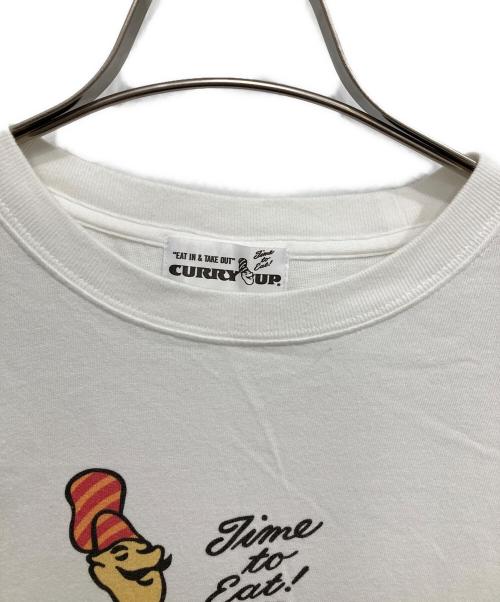 Curry Up（カリーアップ）Curry Up (カリーアップ) プリントTシャツ ホワイト サイズ:XLの古着・服飾アイテム