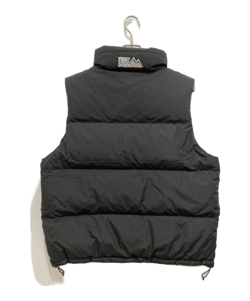 FIRST DOWN（ファーストダウン）FIRST DOWN (ファーストダウン) BUBBLE DOWN VEST MICROFT ブラック サイズ:Lの古着・服飾アイテム