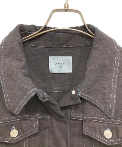 Ameri（アメリ）Ameri (アメリ) OVER SIZE DENIM JACKET ブラック サイズ:Mの古着・服飾アイテム