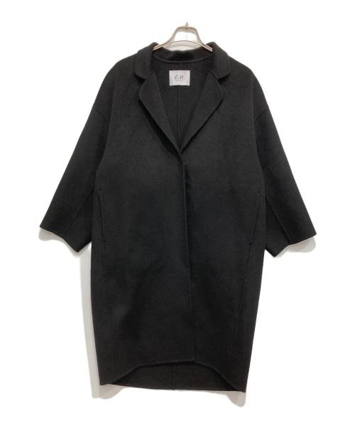 evernavy（エバーネイビー）evernavy (エバーネイビー) リバーロングコクーンコート ブラック サイズ:Mの古着・服飾アイテム