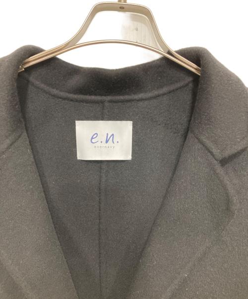evernavy（エバーネイビー）evernavy (エバーネイビー) リバーロングコクーンコート ブラック サイズ:Mの古着・服飾アイテム