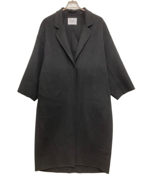 evernavy（エバーネイビー）evernavy (エバーネイビー) リバーロングコクーンコート ブラック サイズ:Mの古着・服飾アイテム