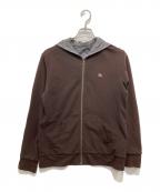 BURBERRY BLACK LABELバーバリーブラックレーベル）の古着「リバーシブルジップパーカー」｜ブラウン×グレー