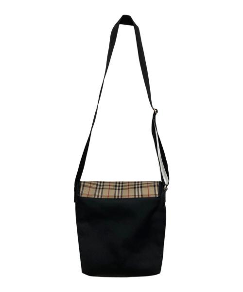 BURBERRY LONDON（バーバリーロンドン）BURBERRY LONDON (バーバリーロンドン) ノヴァチェックショルダーバッグ ブラック×ベージュの古着・服飾アイテム