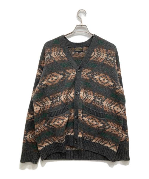PENDLETON（ペンドルトン）PENDLETON (ペンドルトン) B:MING by BEAMS (ビーミングバイビームス) 別注 ニット Vカーディガン グレー サイズ:Lの古着・服飾アイテム