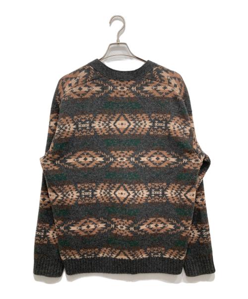 PENDLETON（ペンドルトン）PENDLETON (ペンドルトン) B:MING by BEAMS (ビーミングバイビームス) 別注 ニット Vカーディガン グレー サイズ:Lの古着・服飾アイテム