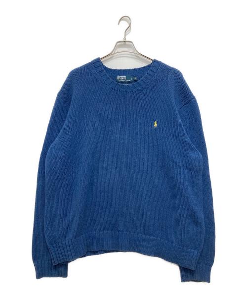 RALPH LAUREN（ラルフローレン）RALPH LAUREN (ラルフローレン) コットンニット ブルー サイズ:XXLの古着・服飾アイテム