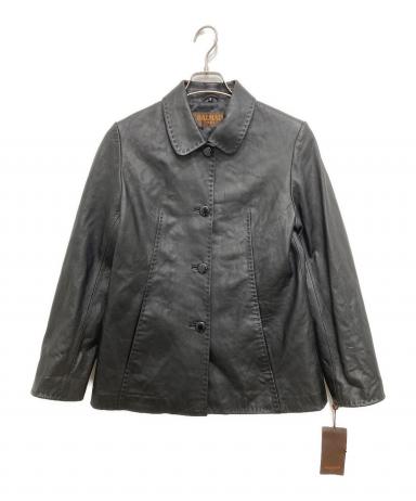 中古・古着通販】BALMAIN (バルマン) ラムレザージャケット ブラック