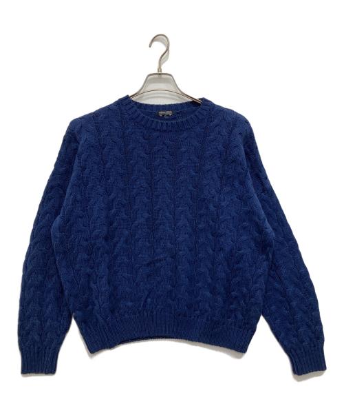 GIORGIO ARMANI（ジョルジョアルマーニ）GIORGIO ARMANI (ジョルジョアルマーニ) ケーブルニット ブルー サイズ:-の古着・服飾アイテム
