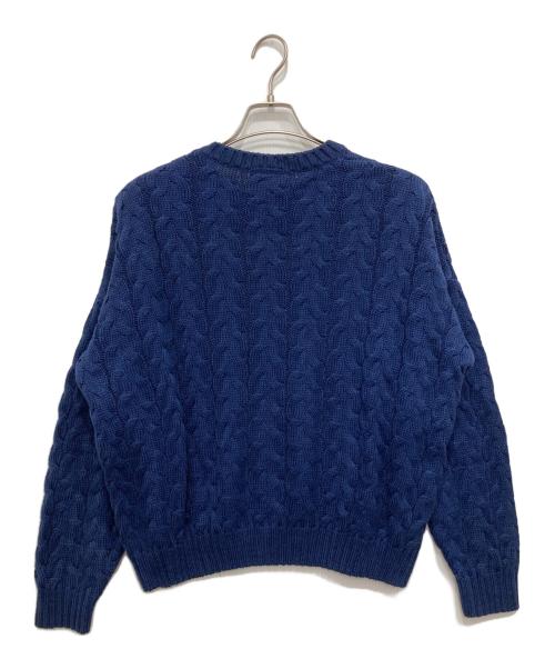 GIORGIO ARMANI（ジョルジョアルマーニ）GIORGIO ARMANI (ジョルジョアルマーニ) ケーブルニット ブルー サイズ:-の古着・服飾アイテム