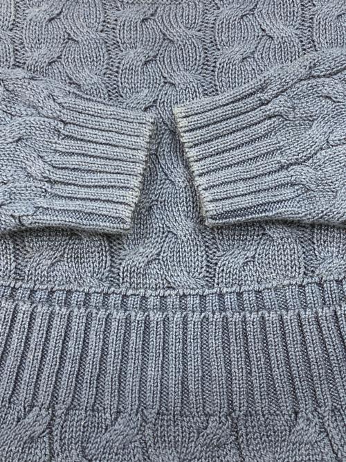 GIORGIO ARMANI（ジョルジョアルマーニ）GIORGIO ARMANI (ジョルジョアルマーニ) ケーブルニット ブルー サイズ:-の古着・服飾アイテム