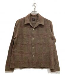 VAN HEUSEN（ヴァンヒューセン/バンヒューゼン）の古着「オープンカラーシャツ」｜ブラウン