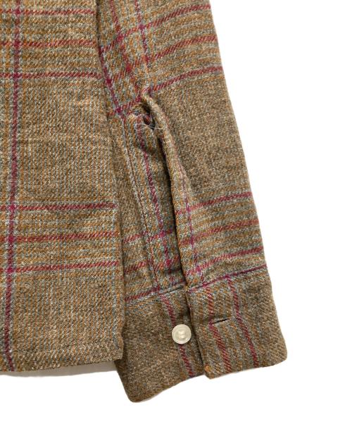 VAN HEUSEN（ヴァンヒューセン/バンヒューゼン）VAN HEUSEN (ヴァンヒューセン/バンヒューゼン) オープンカラーシャツ ブラウン サイズ:Mの古着・服飾アイテム